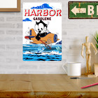 Harbor Gasolene Motor Oil Garage Gas Retro Vintage Wall Decor Metal Sign Decor