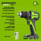 Greenworks Cordless Drill And Impact Driver Power Tool Combo Kit  2 Batteries
