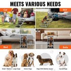 Dog Stair For Cars  Wide 5-step Dog Car Steps  Folding Dog Car Ramp