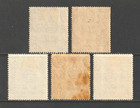 Brunei  1924-37 Regular Issue  Scott  s 43   48  Lightly Hinged  5 Different