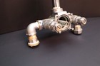 Vintage Dark Room Mixing Valve Pipes W Temperature Gauge Read Steampunk