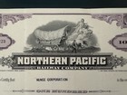 Northern Pacific Railway Vintage 1969   100 Shares Of Stock Certificate  invalid