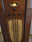 Vintage General Electric Ge F-66 Tube Radio Art Deco Console 1937 Antique Descr