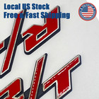2pcs Rear Badge For R t Rt Fender Letter Emblem Red Chrome Adhesive Nameplate