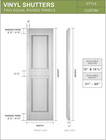 00021435002 Standard Size Williamsburg Double Panel Shutter  per Pair 