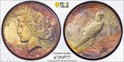 1923-s Pcgs Ms64 Peace    Beautiful Multicolor Bright Rainbow Toning  video    