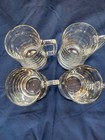Vtg Javit     Ship clipper Beer Mugs  Etched Glass  Set Of 4