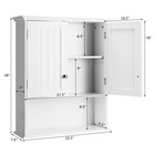 Costway Wall Mount Bathroom Cabinet Storage Organizer Medicine Cabinet White