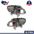 1 Pair Gray Inside Door Handles For Chevy Silverado C1500 gmc Sierra K2500 95-02