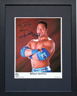 The Rock Rocky Maivia Autographed Wwf Wwe Promo Photo  to Ron  Framed 11x17