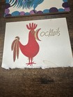 Vintage 1950s Cocktail Party Invitations Rooster Theme Ephemera Lot Of 3