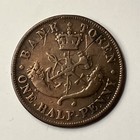 1857 Bank Of Upper Canada Half Penny Token  Original Luster  