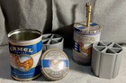 Camel Cigarettes Logo Round  Tin Box With Lid And 2nd One With Lighter  Vintage