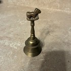 Vintage Brass Nandi Bull Hand Bell 4    India Hindu Puja Temple Prayer Ghanti