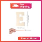 Wooden Letters 8 Inch  Big Wooden Letter E Shape Cutout Vintage Sports Style Unf