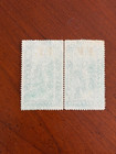 Pair Ol21 Upper Canada  Ontario Law Revenue Stamps  Used 1864 50 Cents Ff