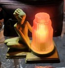 Vintage Art Deco Frankart Revival Lamp  Fish Faced Nymph  Sarsaparilla 