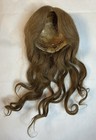 Original Factory Antique Brown Doll Wig Human Hair German M l Size