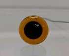 New Vtg 15mm Amber Brown Glass Teddy Bear Eyes On Wire Toy Making Stuffed Animal