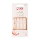 Kiss Salon Acrylic French Nude Natural Nails  Medium Length  Ultra-smooth
