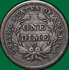 1838-o No Stars Seated Liberty Dime Very Fine Vf  xf Coin  Small Scratch  35516