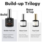 Builder Nail Gel With Gel Top Coat  3pcs Clear Builder Nail Kit For Thickening A