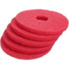 Pro Source High Gloss Floor Machine Buff  5 Pack  Fine Red Polyester  15  Diam