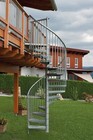 Outdoor Spiral Staircase Kit Galvanized Steel Step Railing Aluminum Handrail