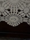 Vintage Crochet Lace Coverlet Bed Spread Handmade 100 X 94 King Queen Off White