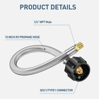 2   15  Rv Propane Pigtail Hose Qcc1 Type1 To 1 4  Male Npt Connector For Trailer