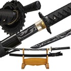 Handmade Japanese Katana Samurai Sword High Carbon Steel Full Tang Black Gift   