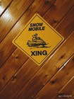 Snowmobile Crossing Sign 12x12 Yellow Novelty Xing Road Warning