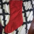 Vintage Christmas Stocking Wool Handmade Needlepoint Tree Ornaments Bow
