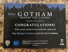 2017 Cryptozoic Gotham Season 2 Wardrobe Relic Card M10 1 The Maniax Victim  m  