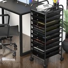 Simple Houseware 10 Drawer Rolling Cart 36  1 Column Lockable Wheels Office