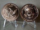 Fresh  1oz  Copper Round Pair  1-1948-1963 Franklin Half   1-1964 Kennedy Half 