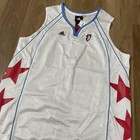 Wnba Basketball Jersey Womens Medium White Blank Mesh Star Side Panels Adidas