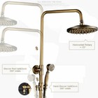 8    Wall Mount Shower Faucet Set Rainfall Head Hand Shower Tub Filler Mixer Tap