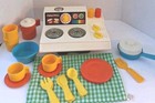 1978 Fisher-price Stove Top Glow Magic Stovetop W accessories 100  Complete  Euc
