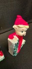 Vintage Mcm Pixie Elf Holly Noel Christmas Figurines Collectible Holiday Japan