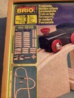 Brio 33152 Wooden Railway Train Set W  Wooden Box  Bridge  Cars  Curved Track
