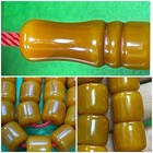 Antique Miscky Butter Scotch Yellow Amber Bakelite Islamic  Prayer 33 Beads 85g