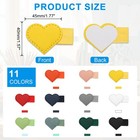 4 Pcs Heart Pen Loop Holder Self Adhesive yellow  Style 2 