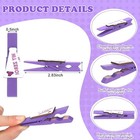 Hoolerry 100 Pcs Cheer Pins Spirit Clips 2 8  Wooden Cheerleading Purple 