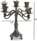 5-candle Metal Candelabra  10 Inch Tall 5 Arms Candle Holder Stick 