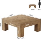 39 4-inch Square Coffee Table Farmhouse Center Cocktail Table For Living Room