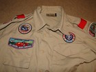 Boy Scout Uniform Shirt W  Many Patches As Pictured   Adult Medium Real Beauty
