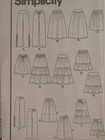 Oop Simplicity 5752 Misses Skirts In 2 Lengths   Pants Pattern 4-10 12-20 Uc