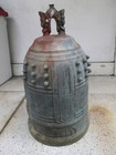Rare Japanese Antique Bronze Temple Hanging Bell Tsurigane Bonsho From Japan