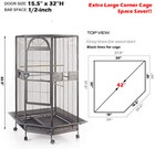 X-large Corner Flight Bird Breeding Cage Cockatiel Parakeet Budgies Seed Skirts 